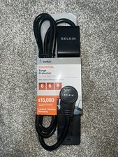 Belkin Surge Protector 6 Outlets 6  Cord Black BSE600-06BLK-WM 360 Swivel Plug