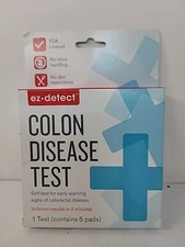 EZ Detect Colon Disease Test Kit Self Test For Colorectal Disease 1 Test 5 Pads