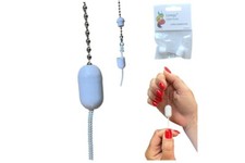 White Plastic Cord to Chain Connector for joining Chain and Cord for Light Pulls