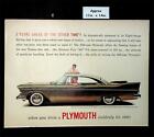 1957 Plymouth 3 Years Ahead of the "Other Two"! Vintage Print Ad 41385