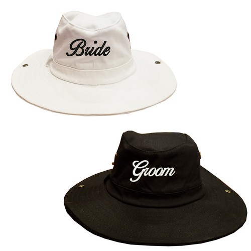 Cotton Bride \u0026 Groom Boonie Bucket Hats 