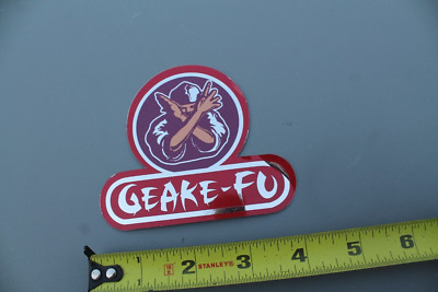 Geake-Fu Skateboards Clothing Kung-Fu Silver Z85A Vintage Skateboarding STICKER