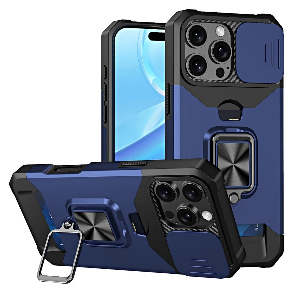 Slim iPhone 16 Pro 6.3 Case with Card Slot & Camera Protection
