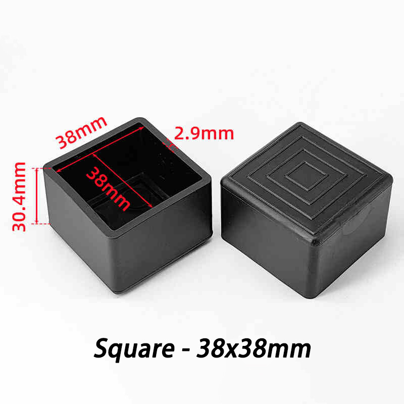 Rectangle Feet Square/Rectangle Chair Leg Cap Rubber Feet Protector Pads Furniture ...