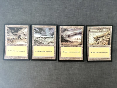 4 x PLAINS A B C D Tempest 1997 Basic Land Card MTG MAGIC THE GATHERING - Photo 1/2