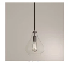 Westinghouse 61026 Oil Rubbed Bronze, Tear Drop Clear Glass 1 Light Mini Pendant