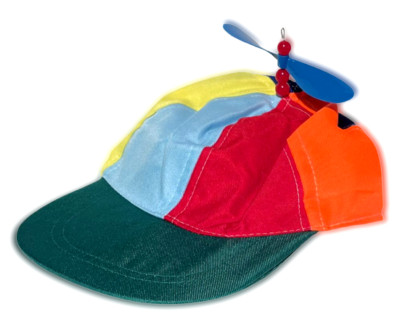 Adult PROPELLER BASEBALL HAT Funny Clown Spinning Helicopter Cap Costume Nerd