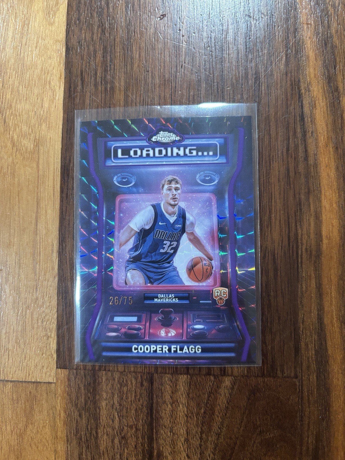 Cooper Flagg 2025-26 Topps Chrome Basketball Loading Rookie Purple /75 Maverick
