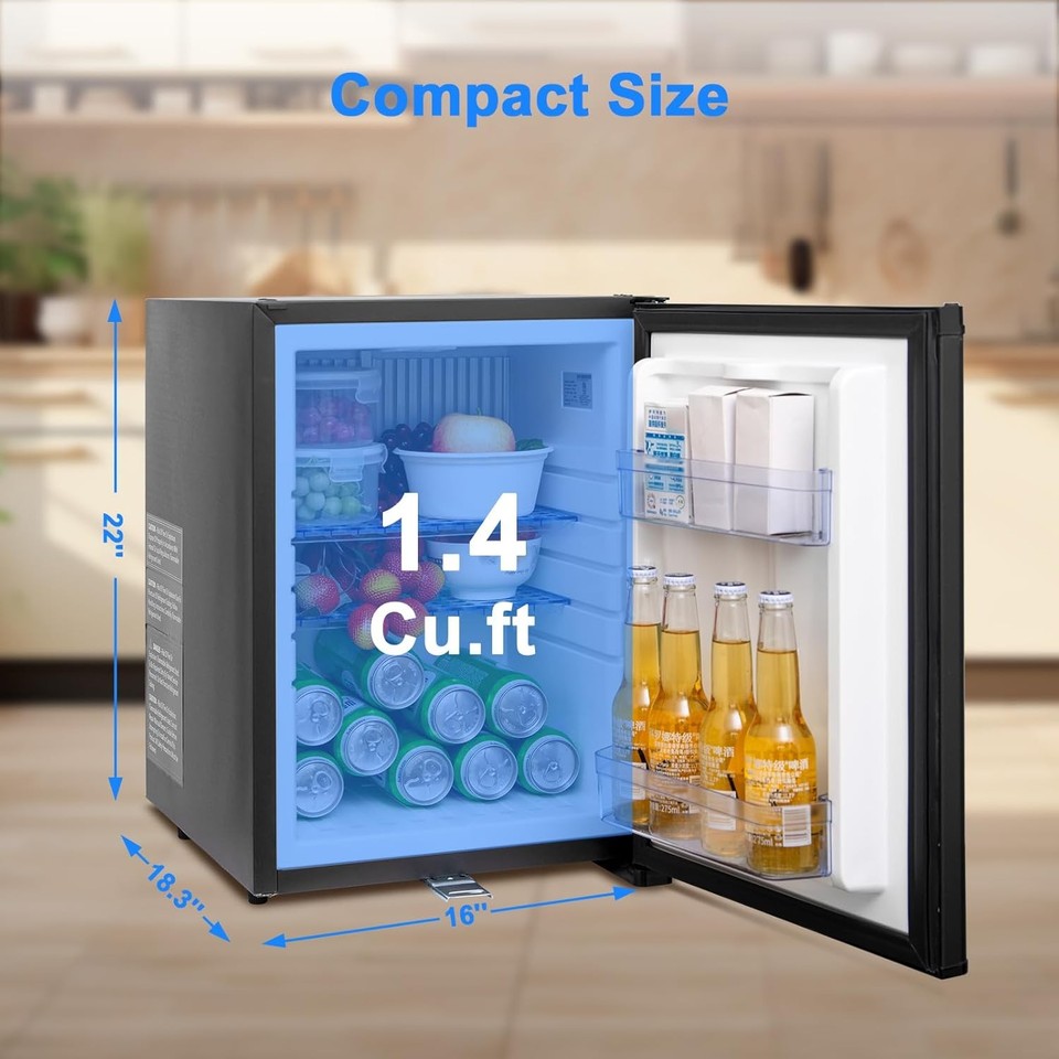 12V / 110V Portable Refrigerator Silent Truck Travel RV AC/DC Fridge ...
