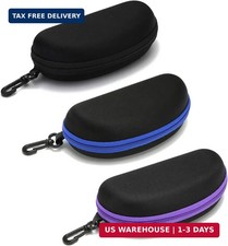  3 Pack Portable Travel Zipper Eyeglasses , Frame glasses Case Ho