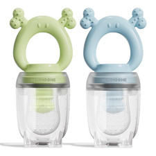 Silicone Baby Fruit Feeder 2 Pack, Baby Mesh Teethers, Breastmilk Popsicle Molds