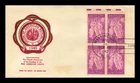 US COVER PAN AMERICAN UNION FDC SCOTT 895 BLOCK OF 4 RICE CACHET