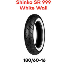 New Shinko 999 Motorcycle Tire Rear 18060-16 180 60 16 White Wall Ww