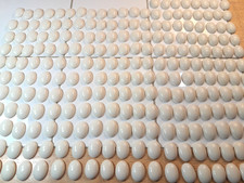 Vintage Oval Cast Glass Cabochons LOT Cream White Off-White 230 pieces