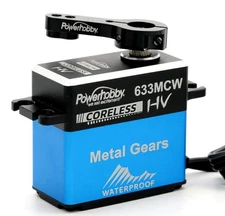 Powerhobby 633MCW High Voltage Waterproof Coreless Steel Gear Servo with Alum...