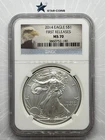 2014 Silver Eagle NGC MS70 Early Releases Eagle Label
