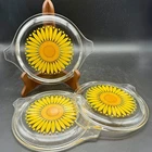 Vintage PYREX sunflower 470-C 3 Piece Flower Glass Lids Replacements