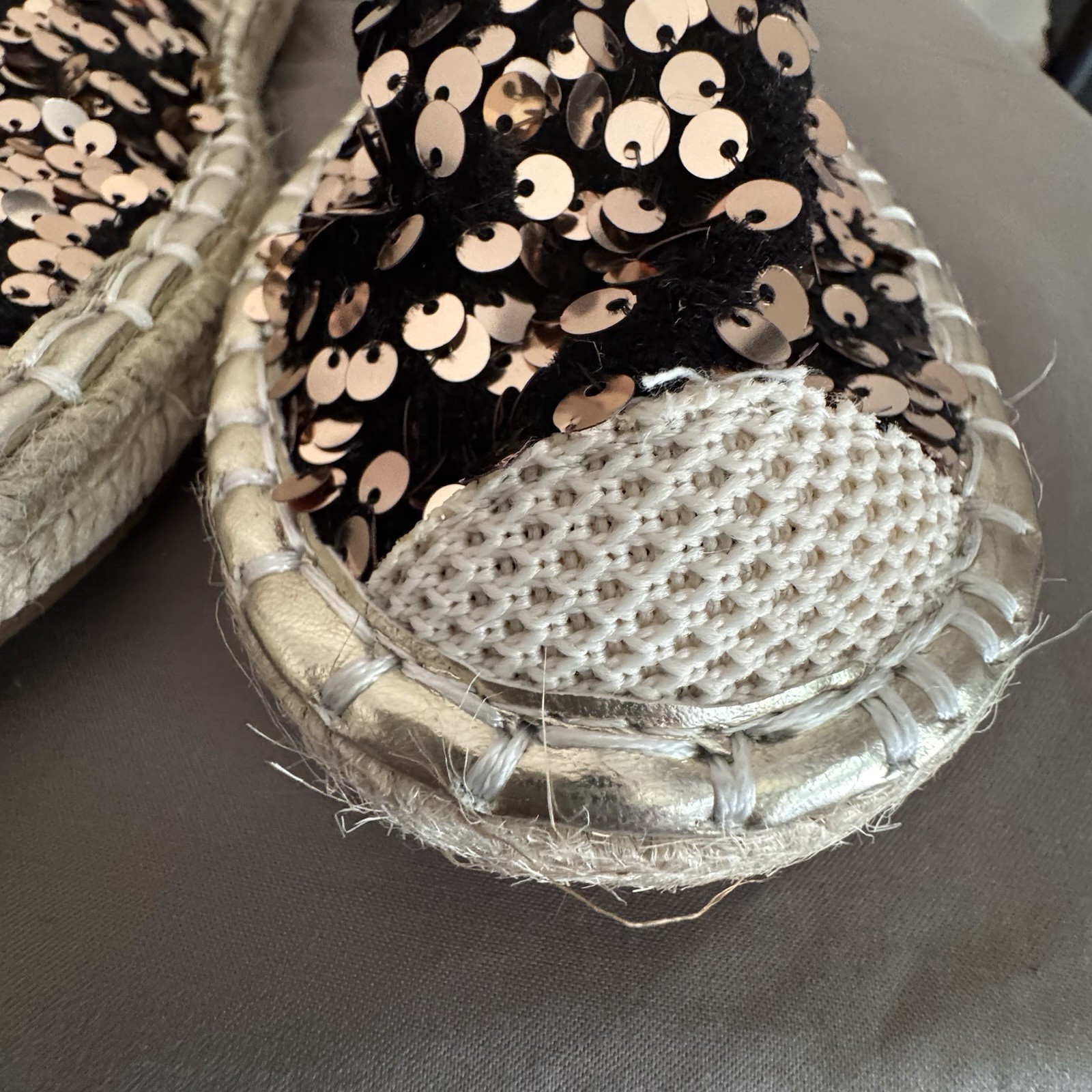 PANTOFOLA D’ORO Sandali stile mulo paillettes colori oro rame