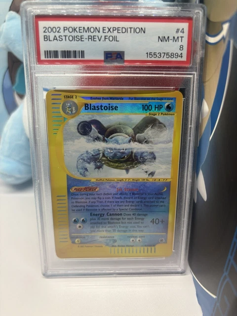 Blastoise 004/165 Expedition Base Set Reverse Holo PSA 8 2002 Pokemon TCG