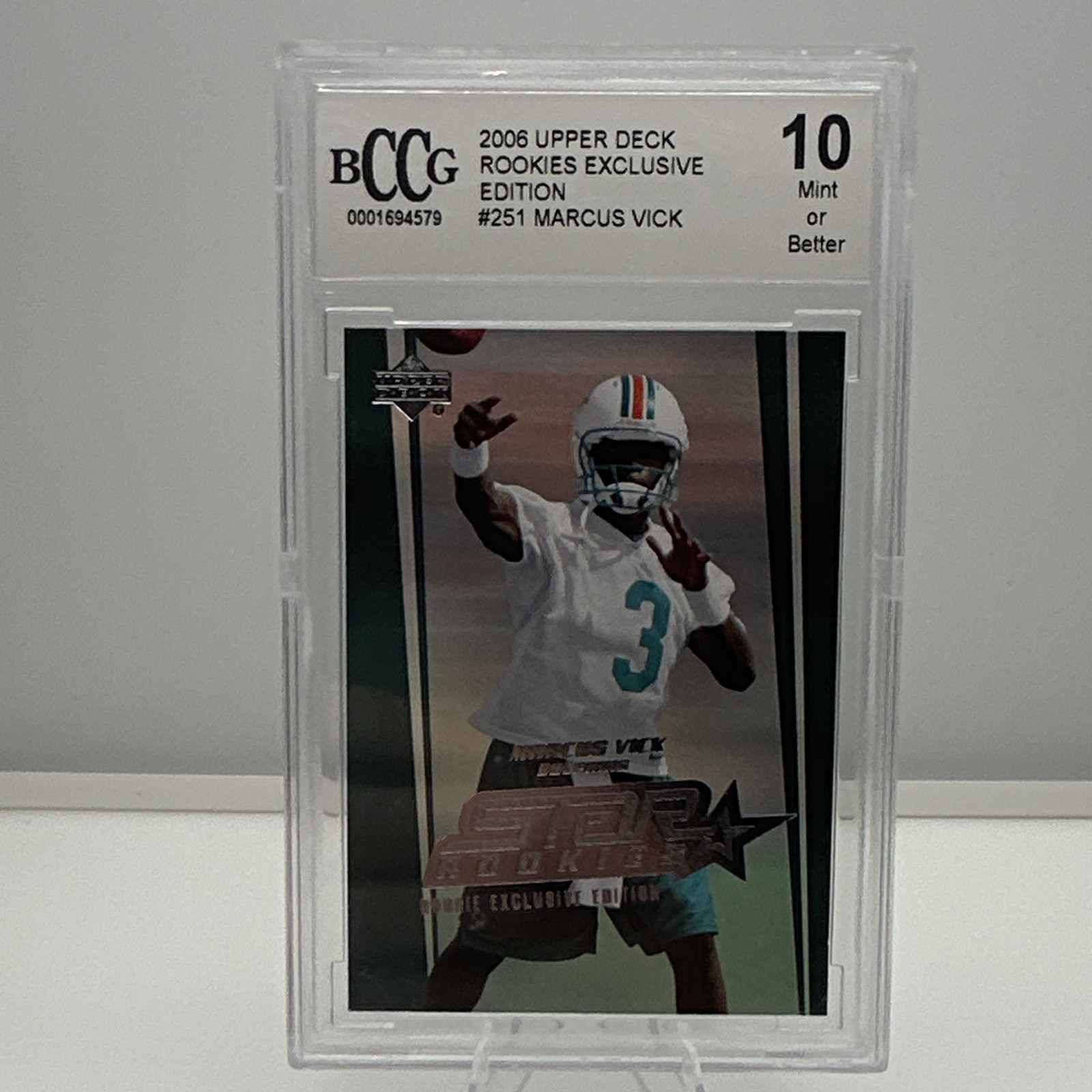 BCCG 2006 Upper Deck Rookies Exclusive Edition #251 Marcus Vick, 10