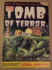 TOMB OF TERROR #16 (1954) - Classic Lee Elias Cover - Harvey Pubs. G/G+ Rare 