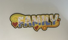Family Handmade Scrapbook Title Paper Pieced Die Cut