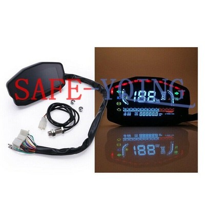 Universal LCD Backlight Digital Motorcycle Odometer Speedometer Tachometer Gauge
