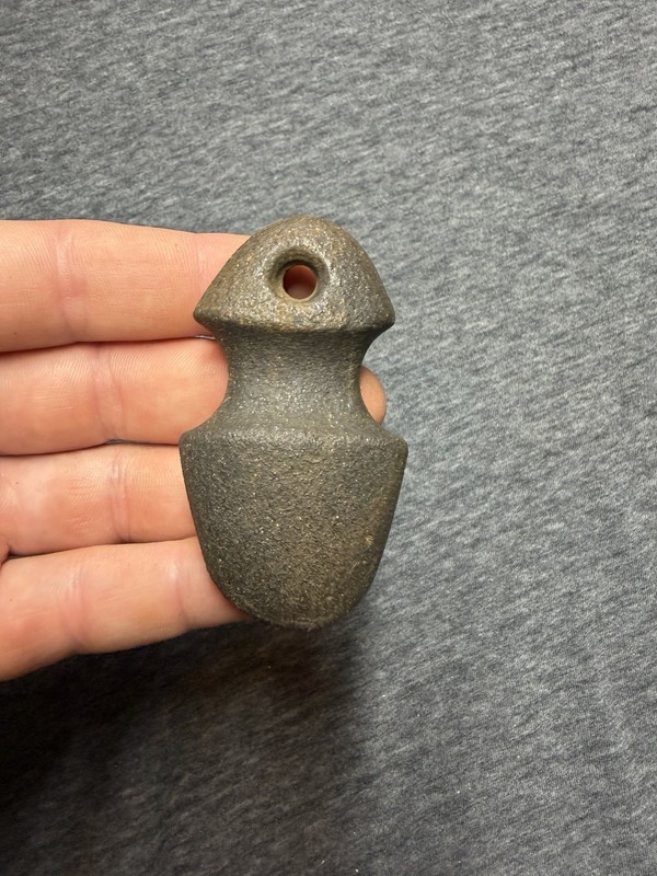 Native American Mini Drilled Full Groove Stone Axe Pendant Arrowheads Artifact