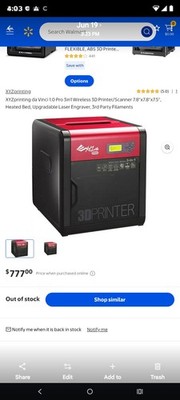 XYZprinting da Vinci 1.0 Pro 3in1 3D Printer Wireless Heated Bed