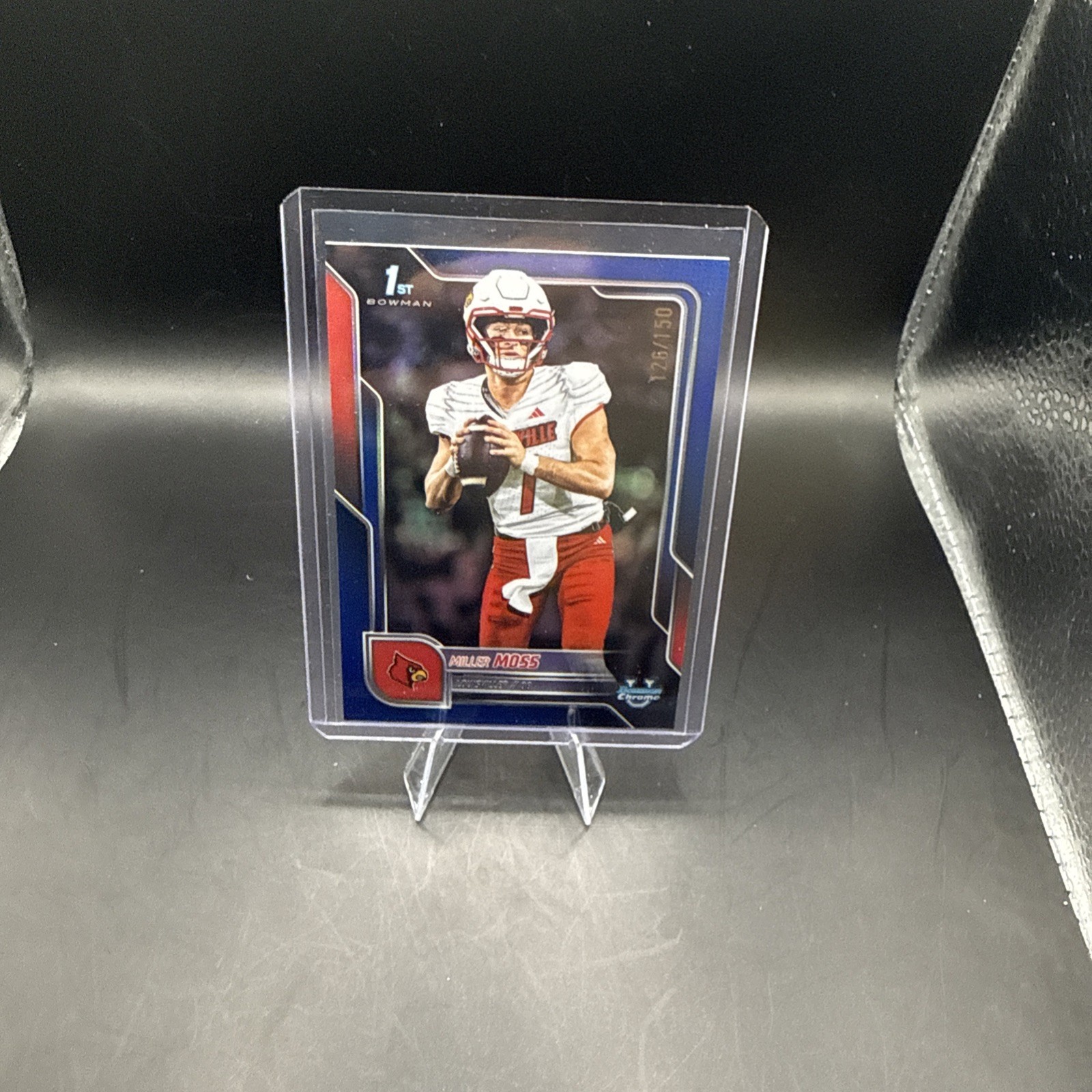 2025 Bowman University Chrome - Miller Moss #141 Blue Refractor /150 (RC)
