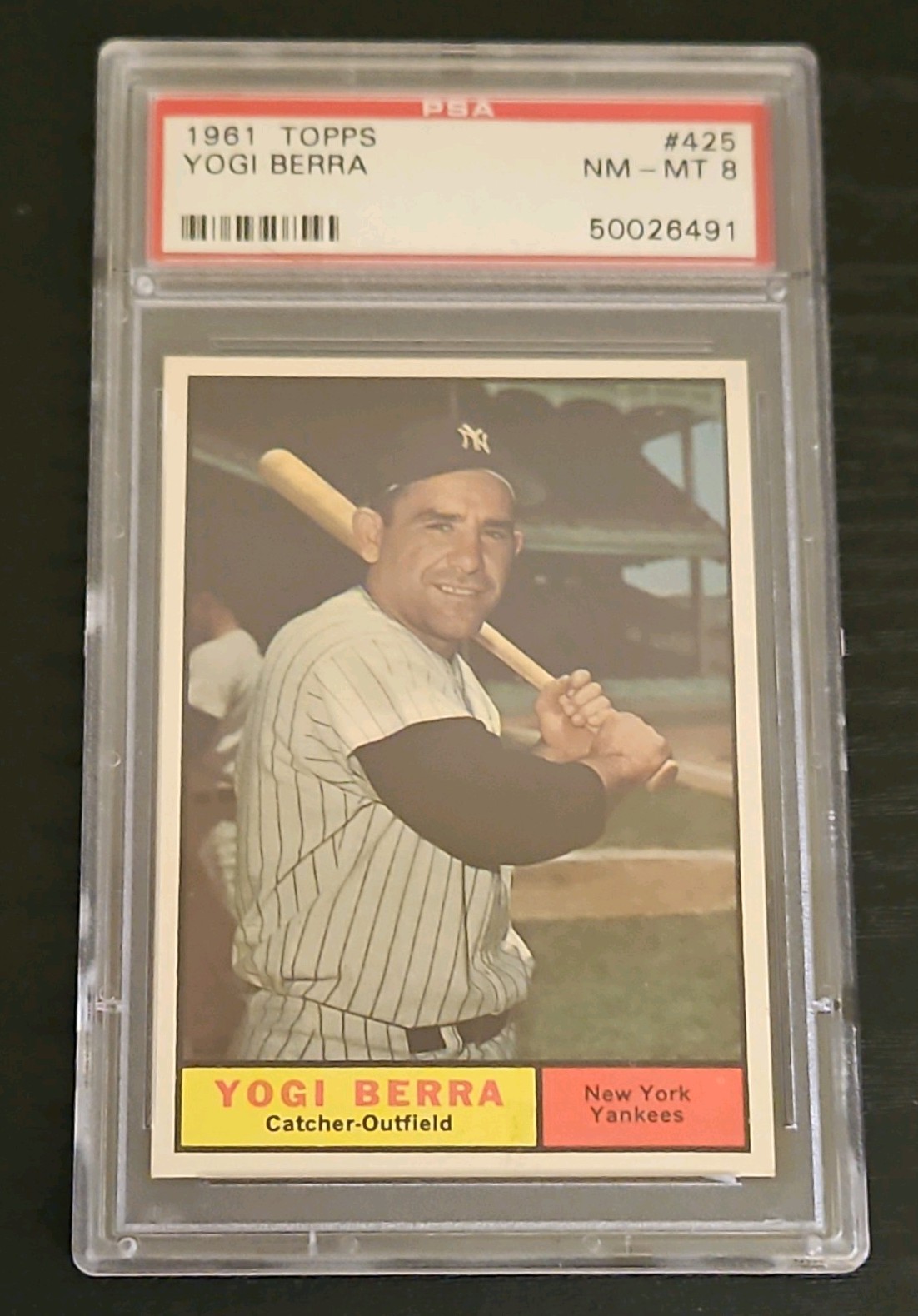 1961 TOPPS YOGI BERRA #425 PSA 8 NM-MT HOF NEW YORK YANKEES ⚾️