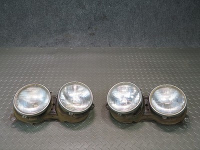 83-87 BMW E24 633CSI 635CSI SET OF 2 FRONT LEFT RIGHT HALOGEN HEADLIGHT LAMP OEM
