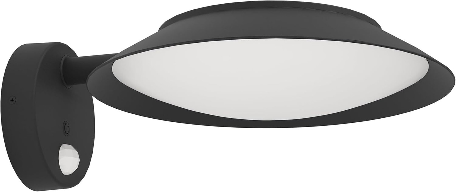 Eglo Cerrisi Lampada Solare Nera da Parete | LED Esterno con Sensore