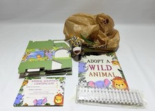 38 Pcs Safari Jungle Party Favors Adoption Animal Set w Plush Toys