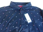 NWT Walter Hagen golf polo, mens M, L, XL, XXL, blue, Nautical flags, poly., $70