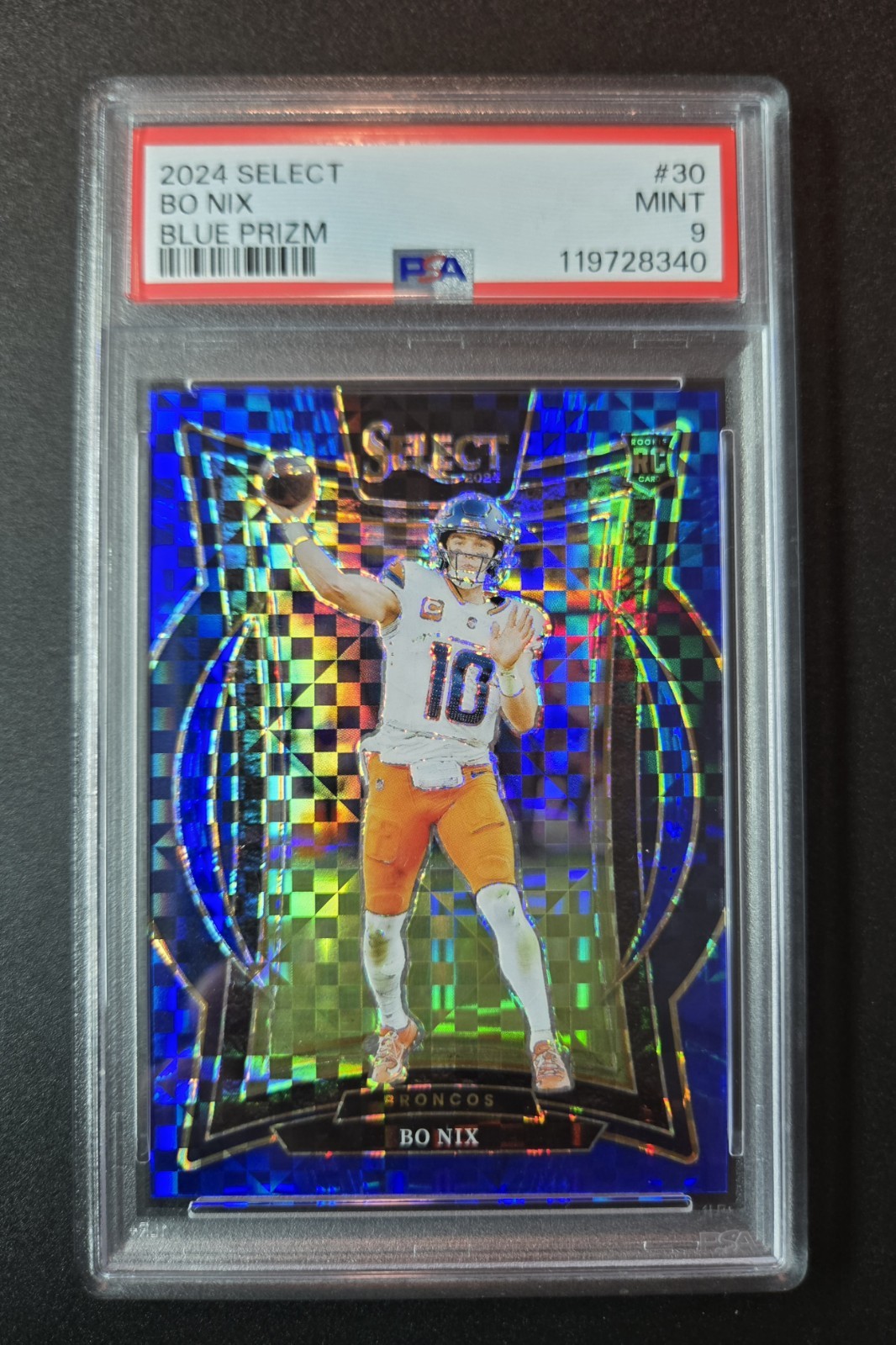 2024 Panini Select - Concourse Bo Nix #30 Blue Prizm /249 (RC)