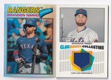Brandon Nimmo 2026 HERITAGE CLUBHOUSE PW JERSEY + CHROME REFRACTOR LOT METS