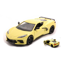 Corvette Stingray 2020 Yellow 1:24 Motormax Auto Stradali -D- Neues Modell
