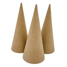 3Pcs Paper Mache Cones for Craft Fine Motor D...