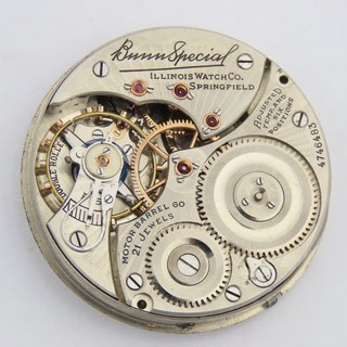 Illinois 16 Size 60 Hour “Bunn Special” Pocket Watch Movement