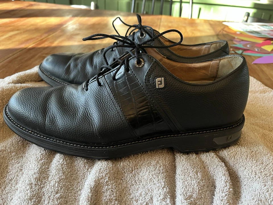 FootJoy Premiere Series Size 10 Narrow Black Golf Shoes - Image 2 of 4