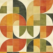 10PCS Peel and Stick Floor Tiles Removable 12x12 Inch Retro Abstract Geometric