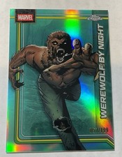 Werewolf By Night 2026 Topps Chrome Marvel Aqua Refractor /199 #195