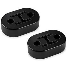 Rubber Exhaust Hanger, Muffler Exhaust System, Heavy Insulator 2PCS-Black