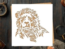 Leon Animal Portrait Wall Art Stencil for Creative Projects - StencilAir
