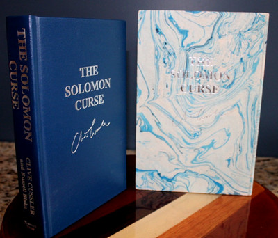 Clive Cussler - THE SOLOMON CURSE - SIGNED & LETTERED Norwood Press w/ SLIPCASE