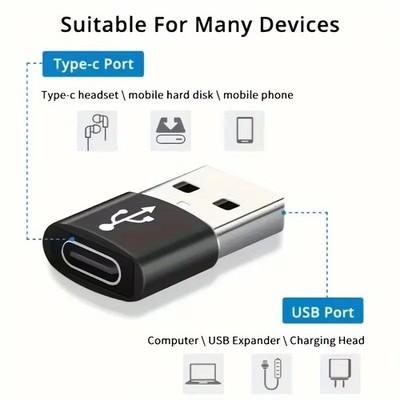2 Stück -USB C Adapter USB 3.0 OTG Typ C auf USB Schnellladeadapter Datenadapter
