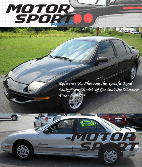 5pcs 2mm Outside Mount Visor Rain Guards Sunroof Combo Pontiac Sunfire 1995-2005 - Image 4 of 4