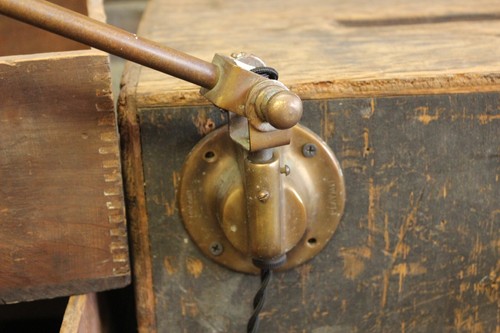 Vtg Industrial Antique Playmit Dugdills UK Wall Lamp Light OC White Era 1920s - Picture 14 of 14