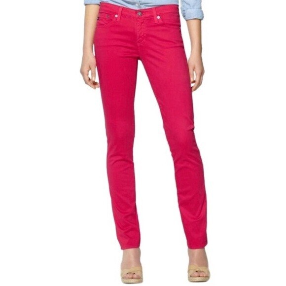 AG Adriano Goldschmied Stilt Cigarette Jean Women's 31 Raspberry Pink Skinny NWT thumbnail 11